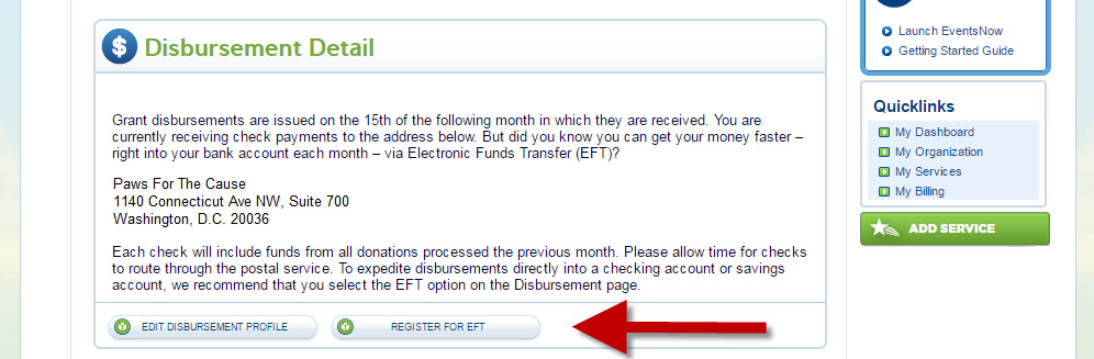 Disbursement